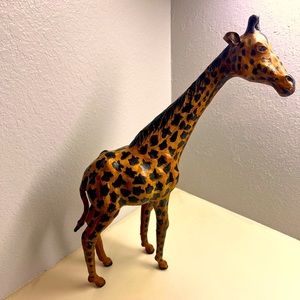 Leather Giraffe Statue